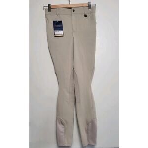 NWT Ovation Boys 4-Pocket Classic Breech Size 14 Regular Beige Horseback Riding
